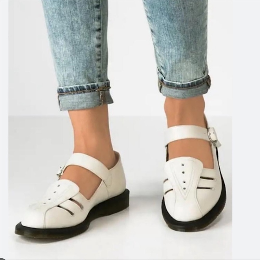 Dr Martens Deardra Lowcut Mary Jane White Sz 10 (Sz 11) - Picture 6 of 6